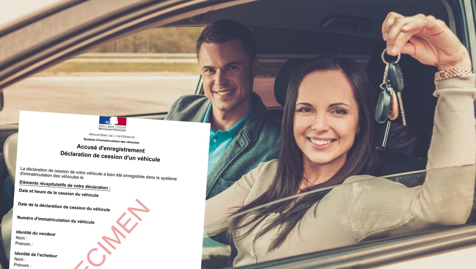 Certificat cession avec cotitulaire (2 noms) comment faire